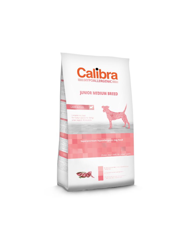 Calibra Dog Junior Medium Breed Borrego e Arroz - Hipoalergénica