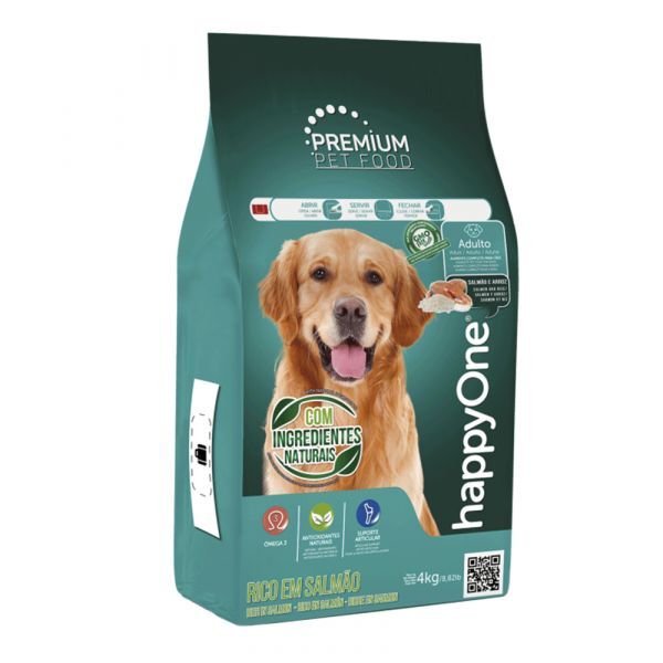 HappyOne Premium Cão Adulto Salmão e Arroz