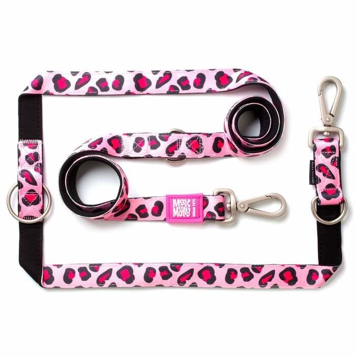 Multi-Function Leash - Leopard Pink
