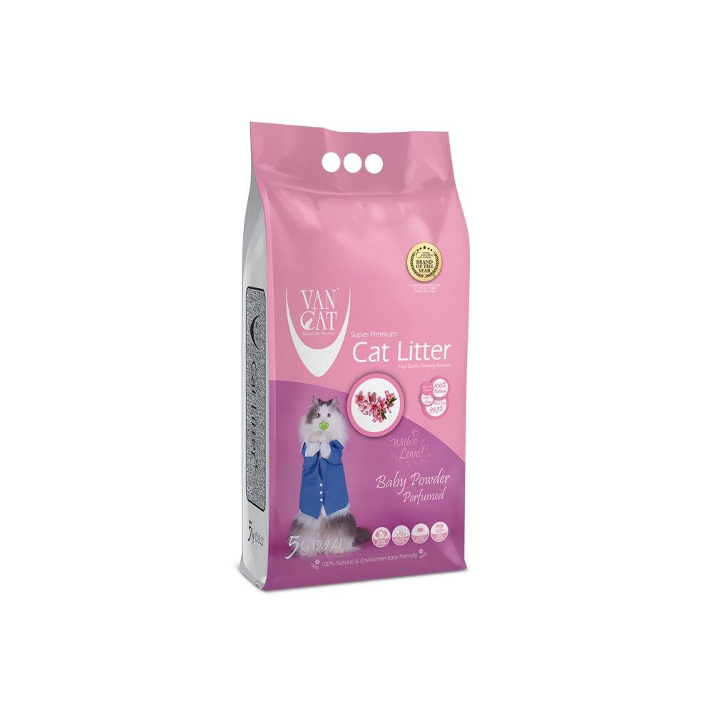 VanCat Baby Areia Aglomerante Powder De Talco Para Gato
