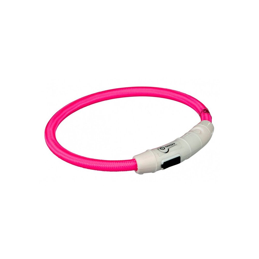 Colar luminoso flash light Rosa - Trixie