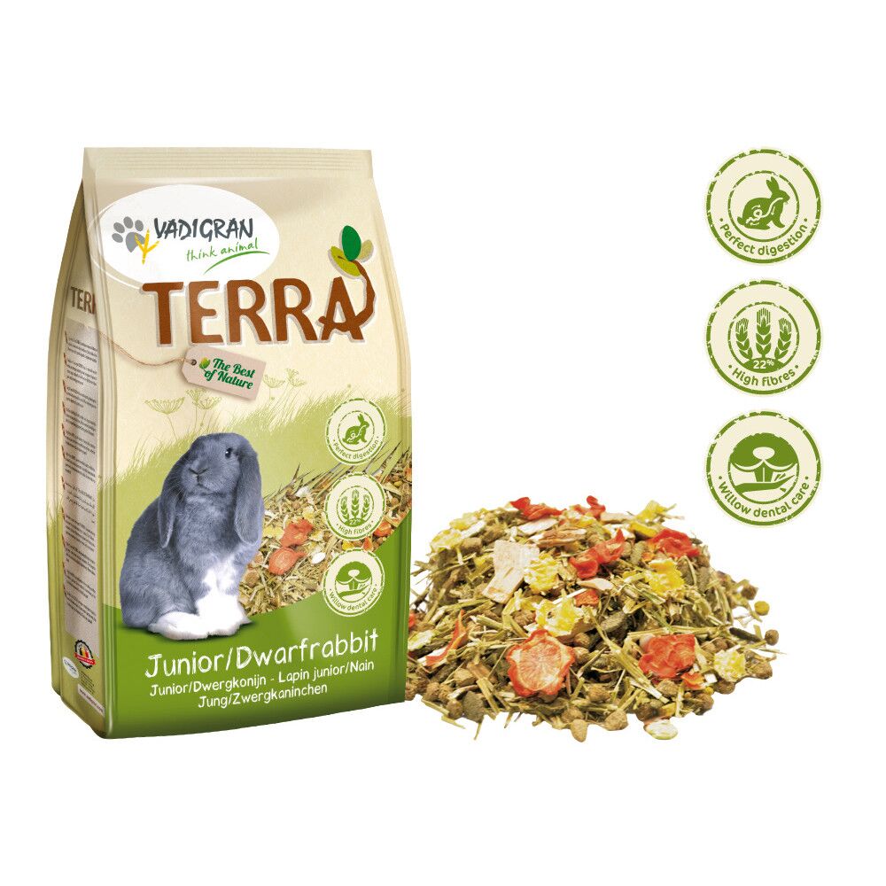 Alimento Premium Terra para coelhos anões - Vadigran