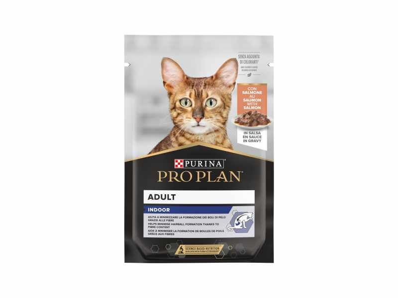 Pro Plan Indoor - em molho para gato adulto de interior - Salmão