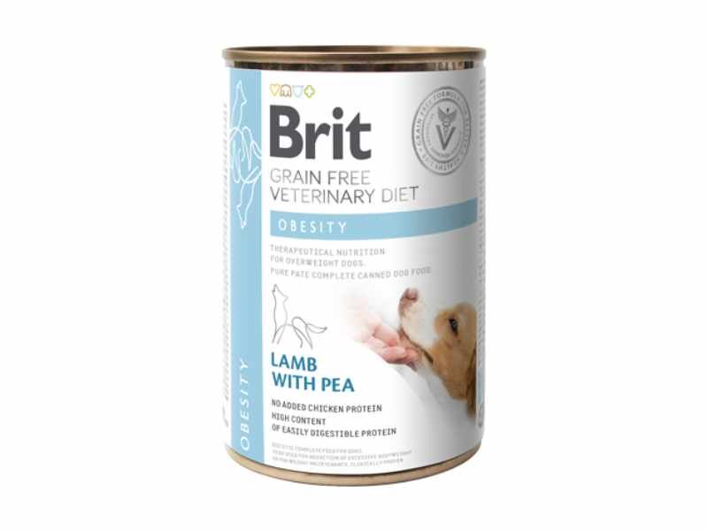 Brit Veterinary Diet Dog Obesity Grain-Free Lamb with Pea - Wet