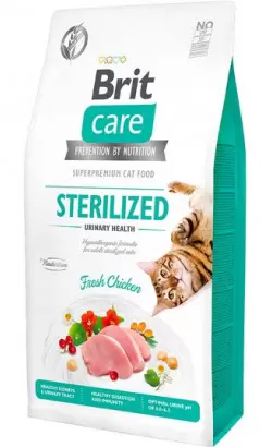 Brit Care Cat Grain Free Sterilized Urinary Health Chicken e Peas