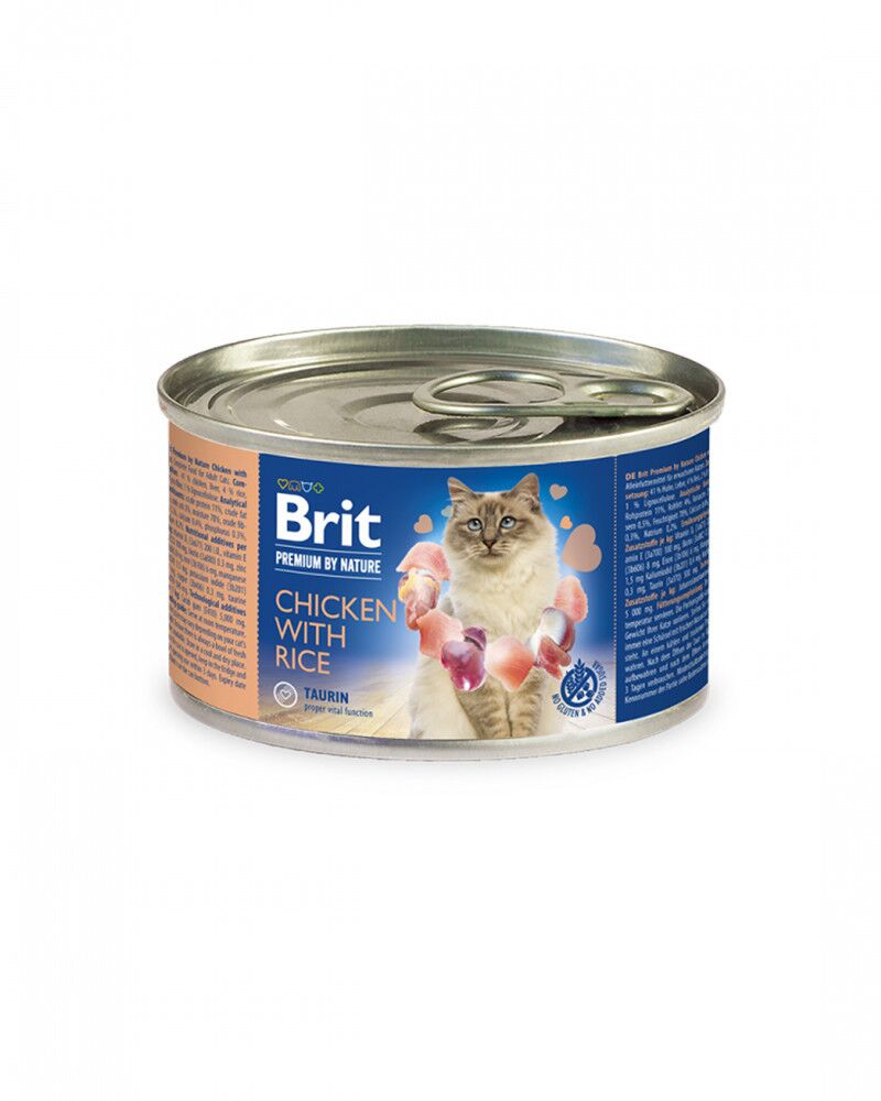 Brit Blue Nature Cat Wet Chicken with Rice