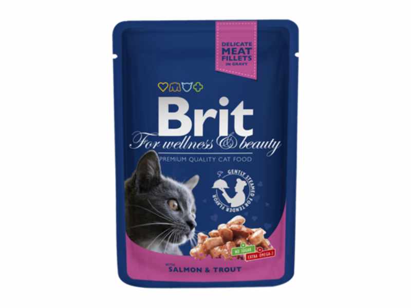 Brit Blue Cat Wet  Salmon & Trout