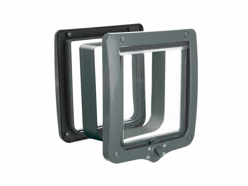 Porta Cinza gateira 4 funções com túnel para gatos da Trixie