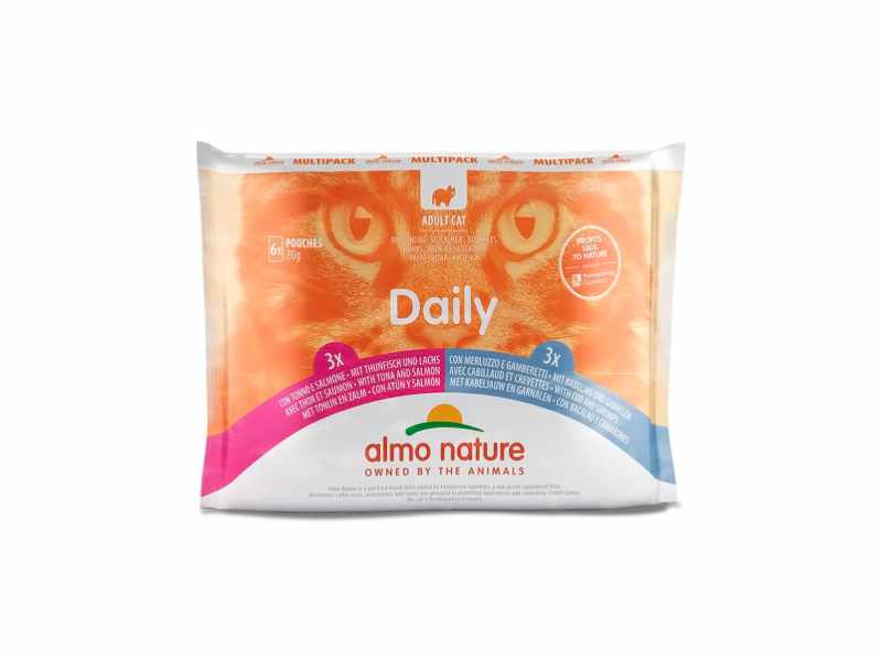 Almo Cat Daily-Atum com salmão e  bacalhau com camarão