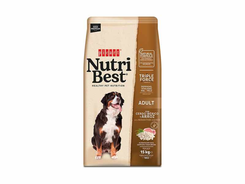Picart Nutribest para cão adulto com porco ibérico e arroz