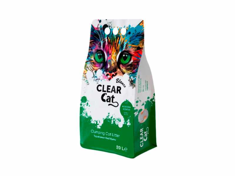 Areia Aglomerante Blanco Litter Aloé Vera da Clear Cat