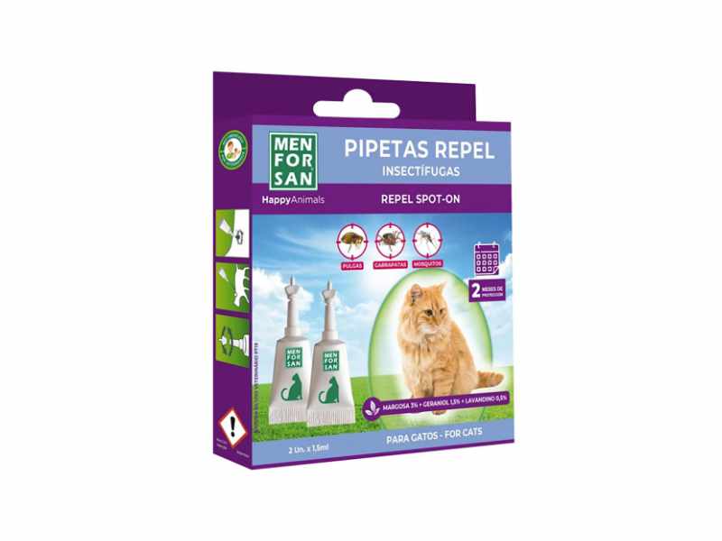 Pipetas Repelente de Parasitas para Gatos da Menforsan