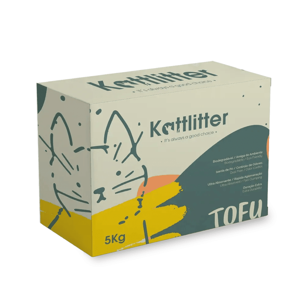Areia Aglomerante Tofu - 100% Natural - 5kg - Kattlitter