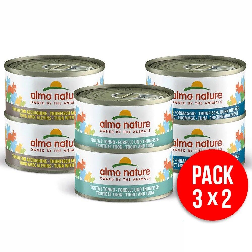Almo Nature Hfc Multi Pack Gato - Sort. Cuisine 6 Latas x 70 Gr