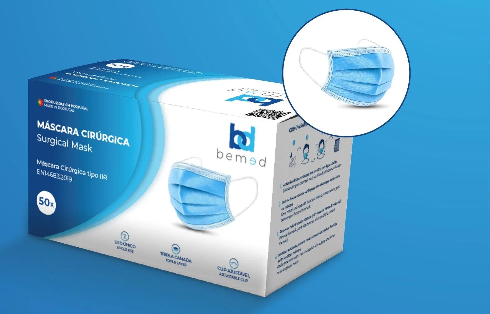 Máscara Cirúrgica Tipo IIR - 50 Uni
