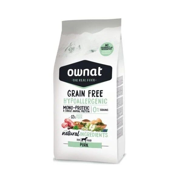 Ownat Cão Grain Free Hypoallergenyc Pork