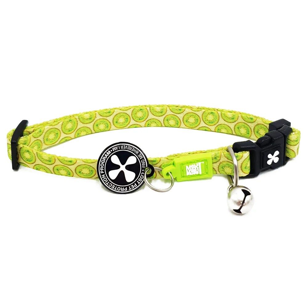 Coleira Kiwi com ID Tag para gato - Max & Molly