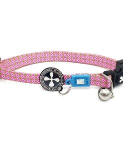 Coleira Retro Pink com ID Tag para gato - Max & Molly