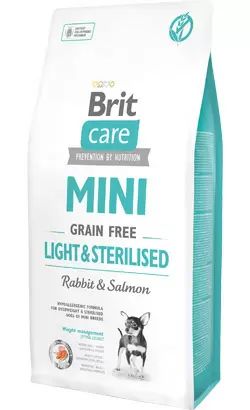 Brit Care Dog Mini Light & Sterilised Grain-free  Rabbit e Salmon