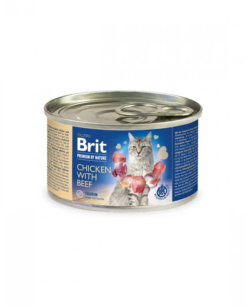 Brit Blue Nature Cat Wet Chicken with Beef