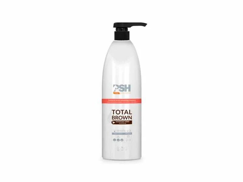 Shampoo Total Brown para pêlo castanho para cão ou gato da PSH