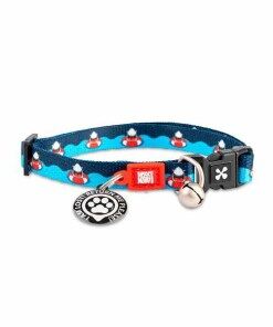 Max & Molly - Coleira com Id Tag Frenzy The Shark para gato