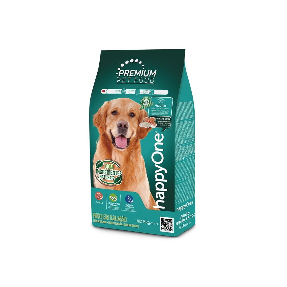 HappyOne Premium Cão Adulto Salmão e Arroz