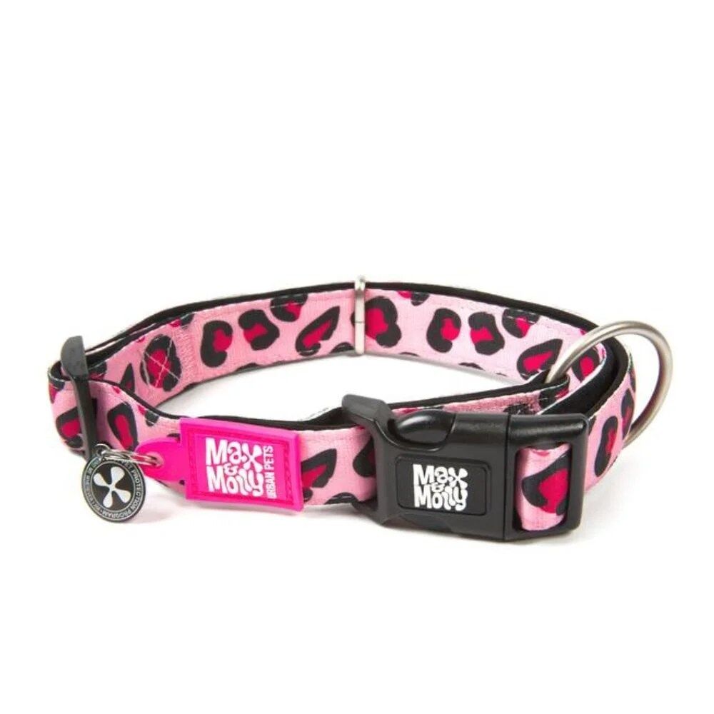 Smart ID Collar - Leopard Pink