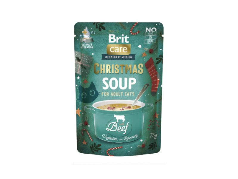 Brit Care Cat Christmas – Sopa Húmida para Gato de Vaca