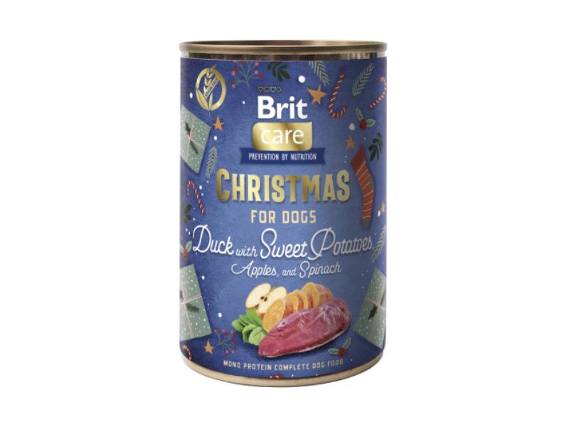 Brit Care Dog Christmas – Alimento Húmido para Cão de Pato e Batata-Doce