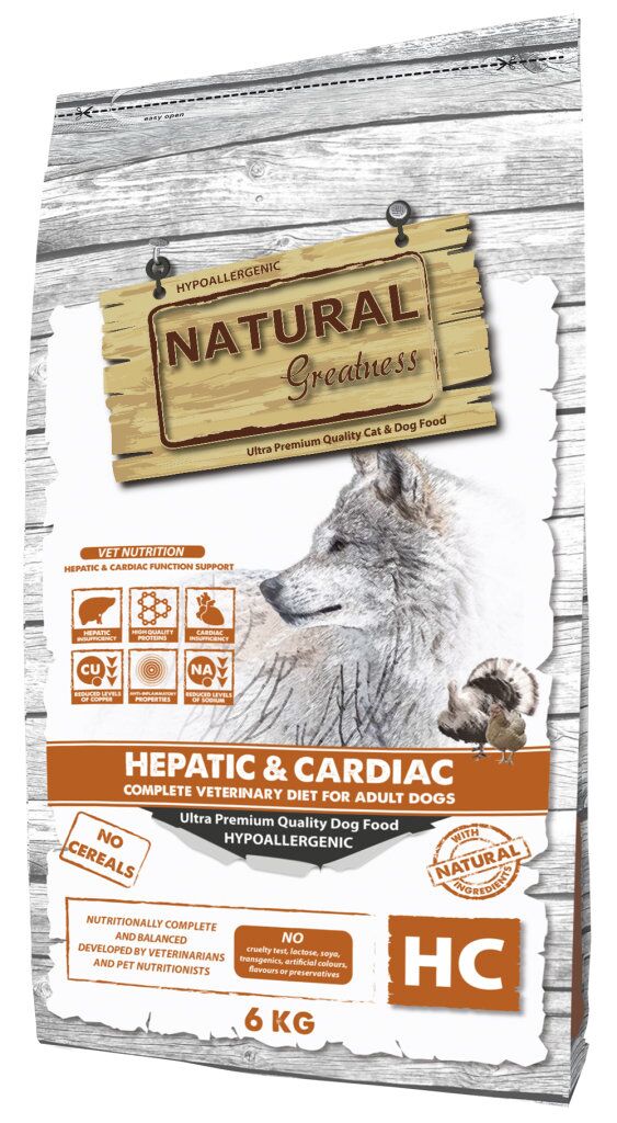 Natural Greatness Hepatic-Cardiac – Dieta Veterinária para Cão