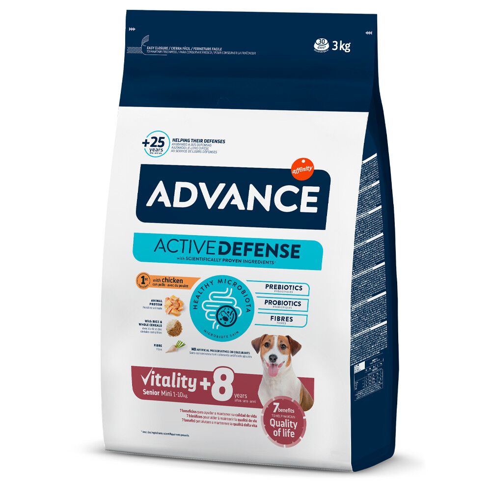 Advance Senior +8 Mini – Ração Seca para Cão Pequeno com Mais de 8 Anos de Frango e Arroz