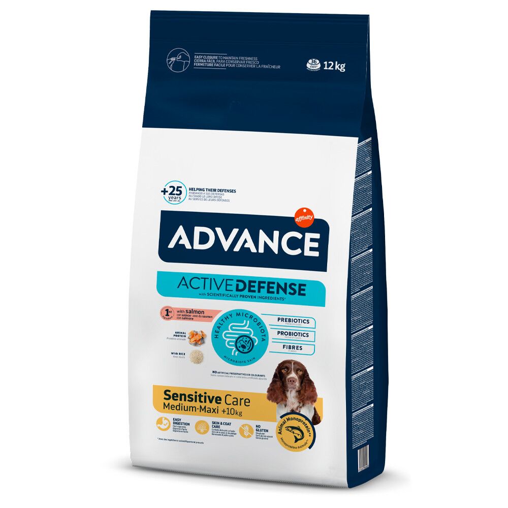 Advance Sensitive Medium/Maxi – Ração Seca para Cão Adulto com Sensibilidades de Salmão e Arroz