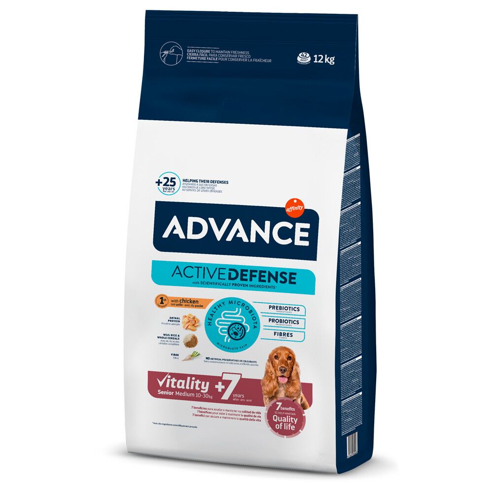 Advance Senior +7 Medium – Ração Seca para Cão Médio com Mais de 7 Anos de Frango e Arroz
