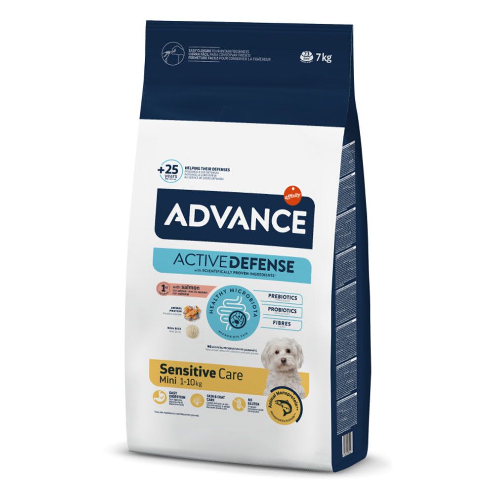 Advance Sensitive Mini – Ração Seca para Cão Adulto Pequeno com Sensibilidades de Salmão e Arroz