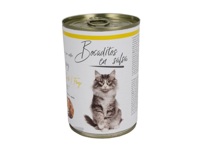 Bocaditos em Salsa de Frango para Gato