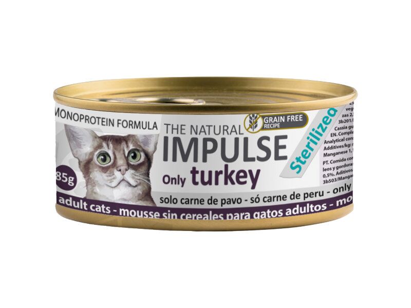 Impulse Cat Peru – Mousse sem cereais com peru para gatos