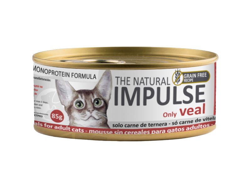 Impulse Cat Vitela – Mousse sem cereais com vitela para gatos