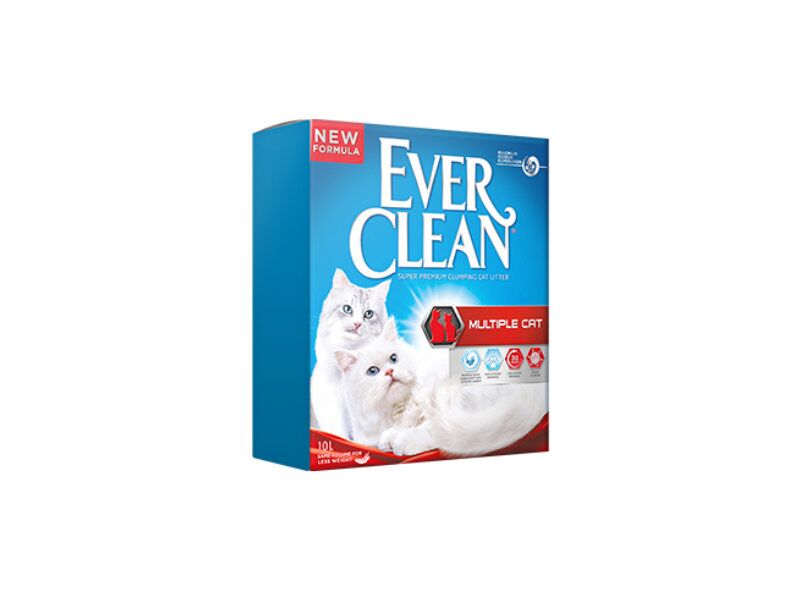 Areia Auto Aglomerante Ever Clean Multiple Cat – Controlo Máximo para Casas com Vários Gatos