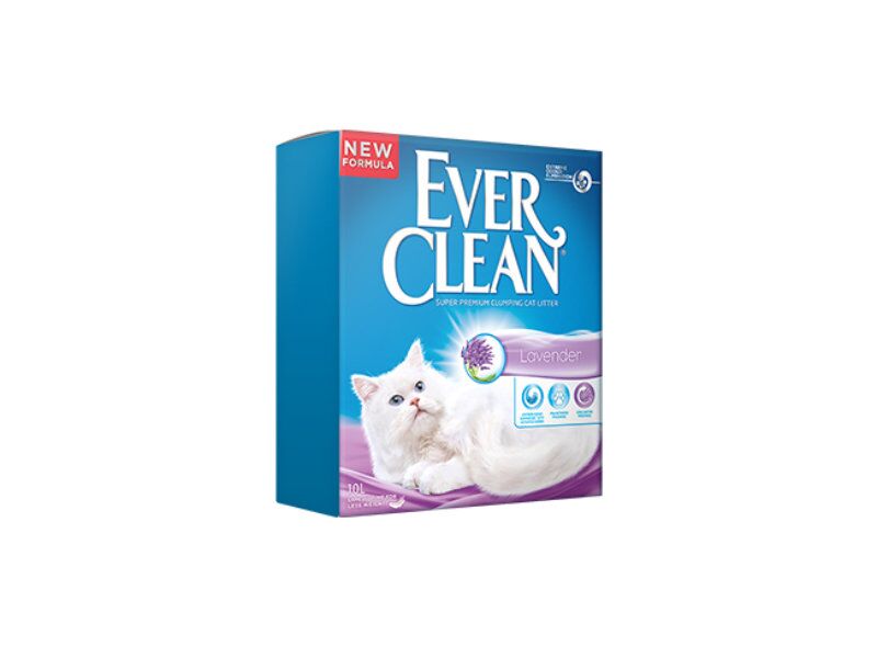 Areia Auto Aglomerante Ever Clean Lavender – Controlo de Odores com Aroma a Lavanda