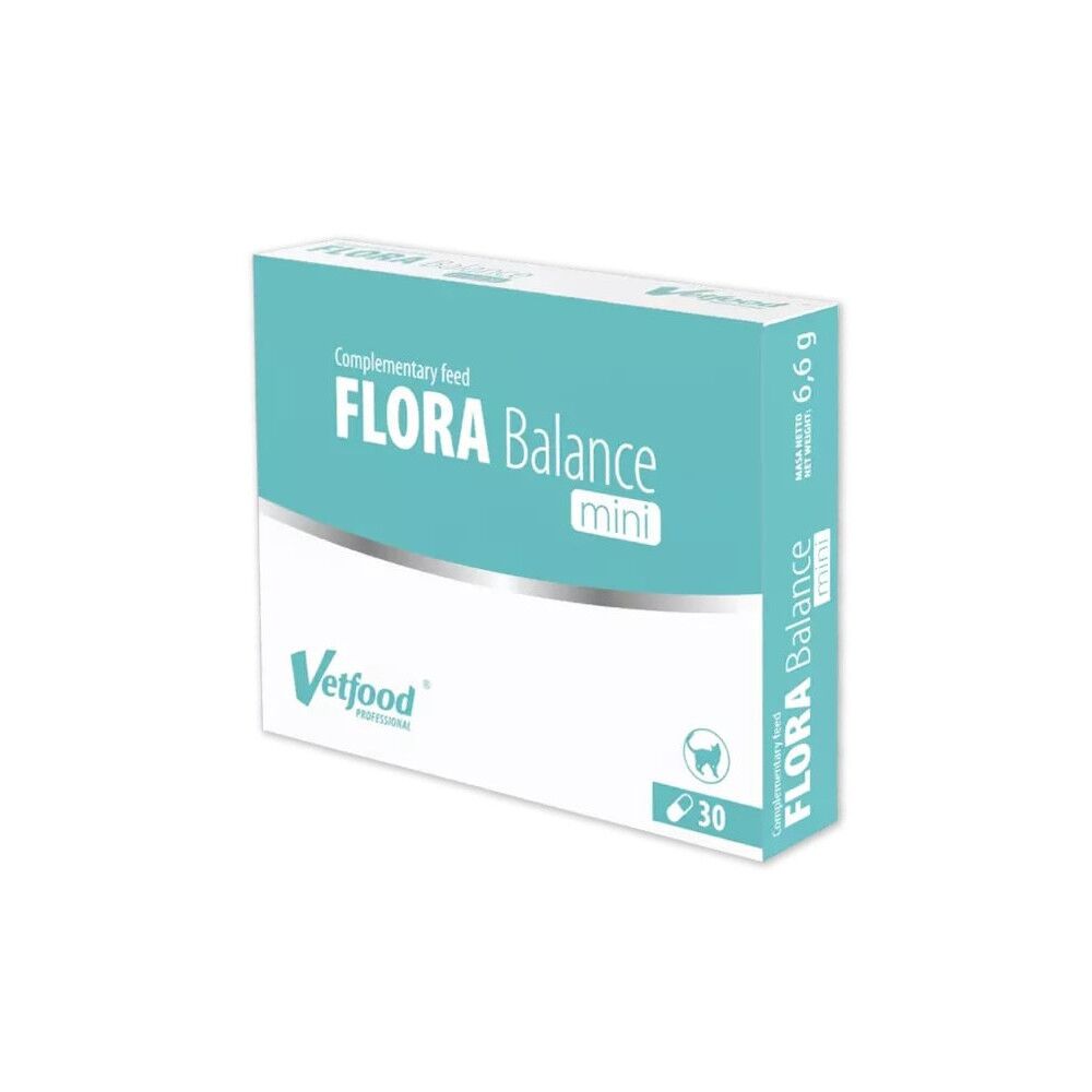 Suporte gastrointestinal para cão pequeno e gato - Flora Balance Mini da VetFood