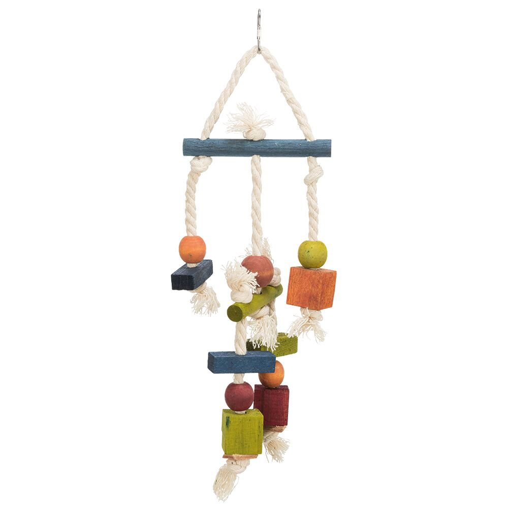 Brinquedo em Corda e Madeira para Gaiola