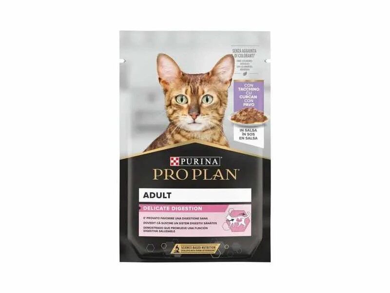 Pro Plan Delicate Digestion - em molho para gato adulto sensível - Peru