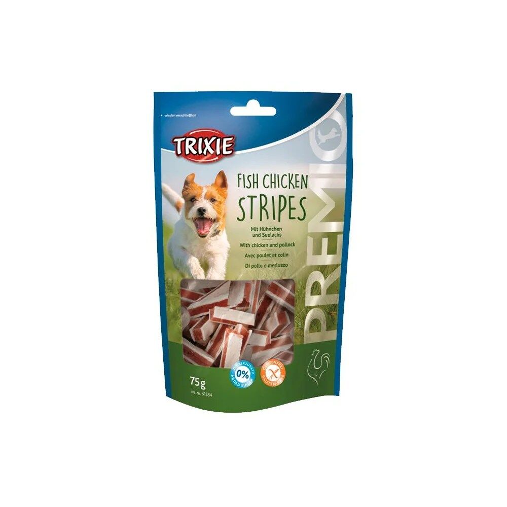 Prémio Light Stripes com Frango e Peixe Trixie