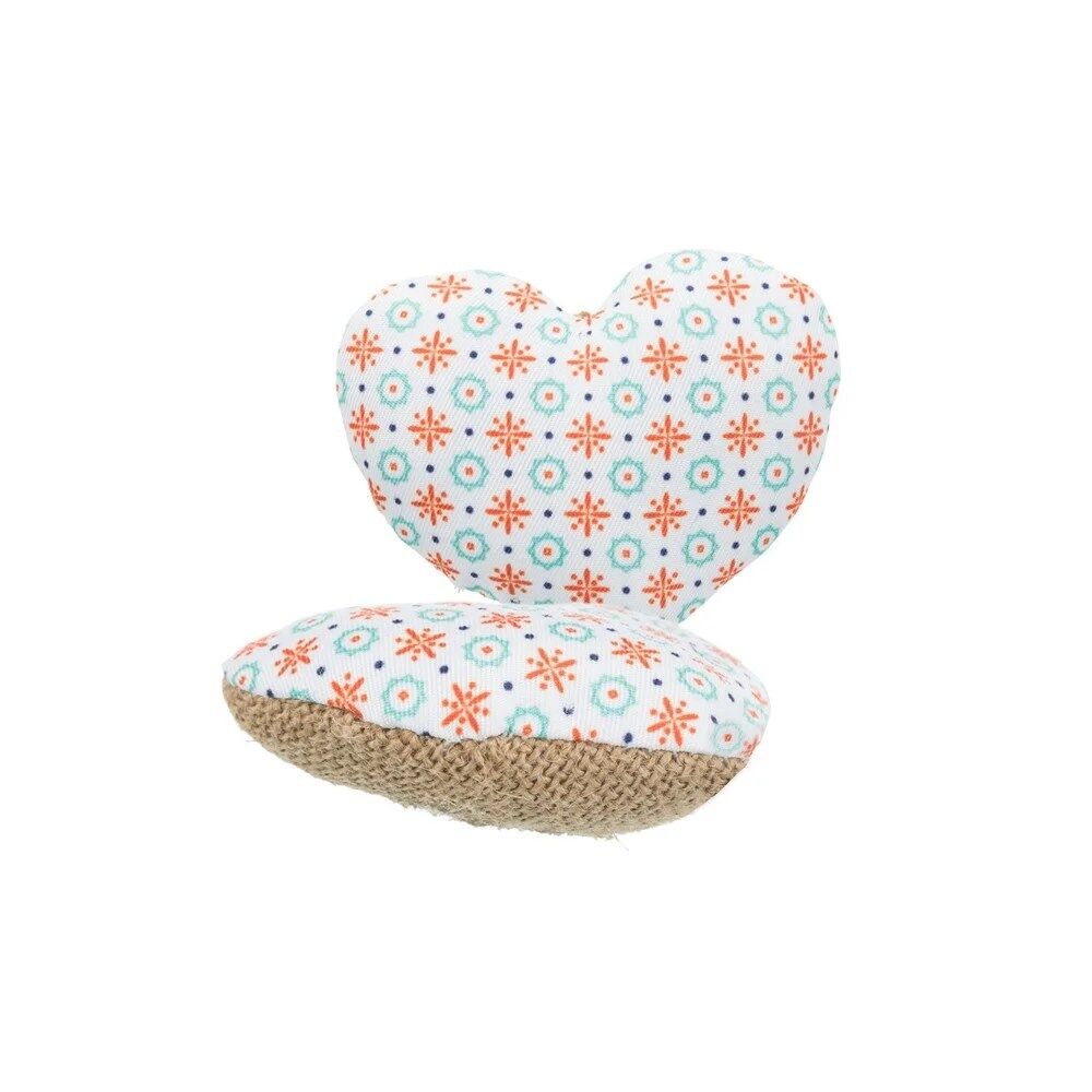 Coração em tecido e juta Trixie