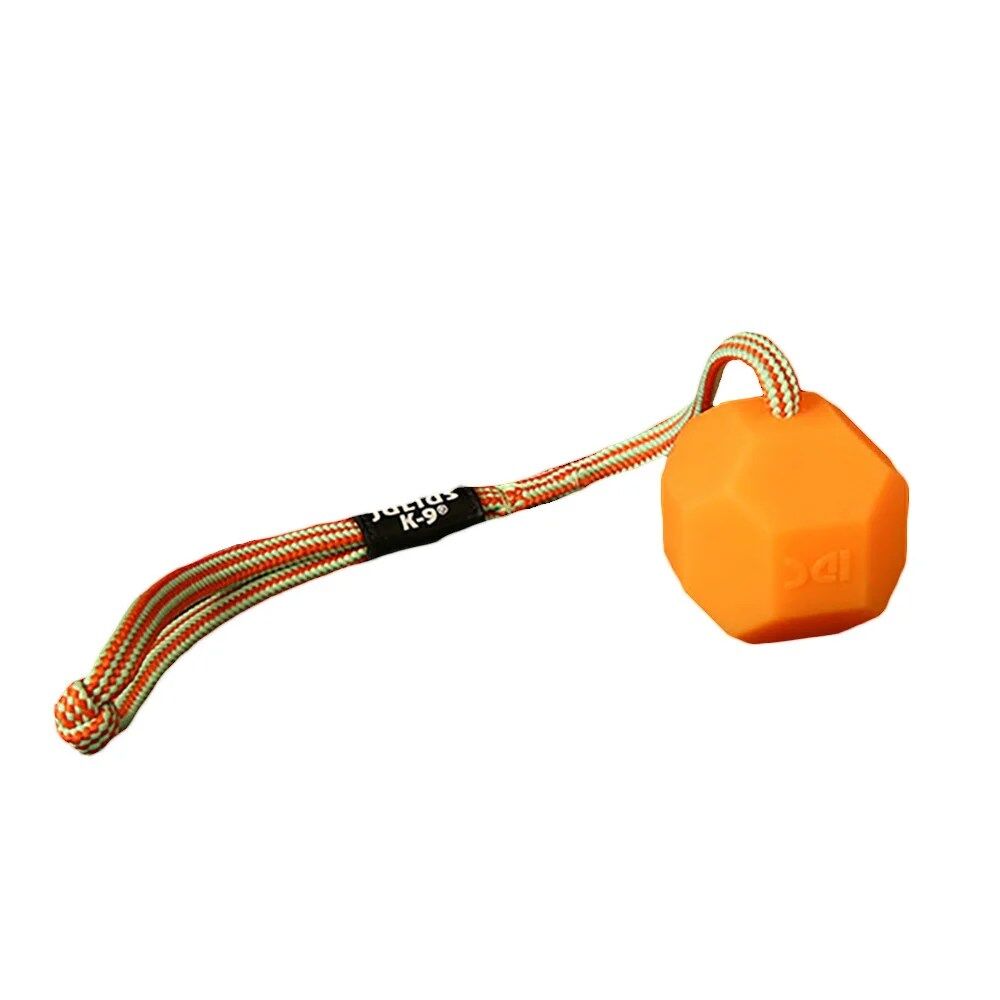 Bola macia fluorescente com corda para cão - Julius-K9