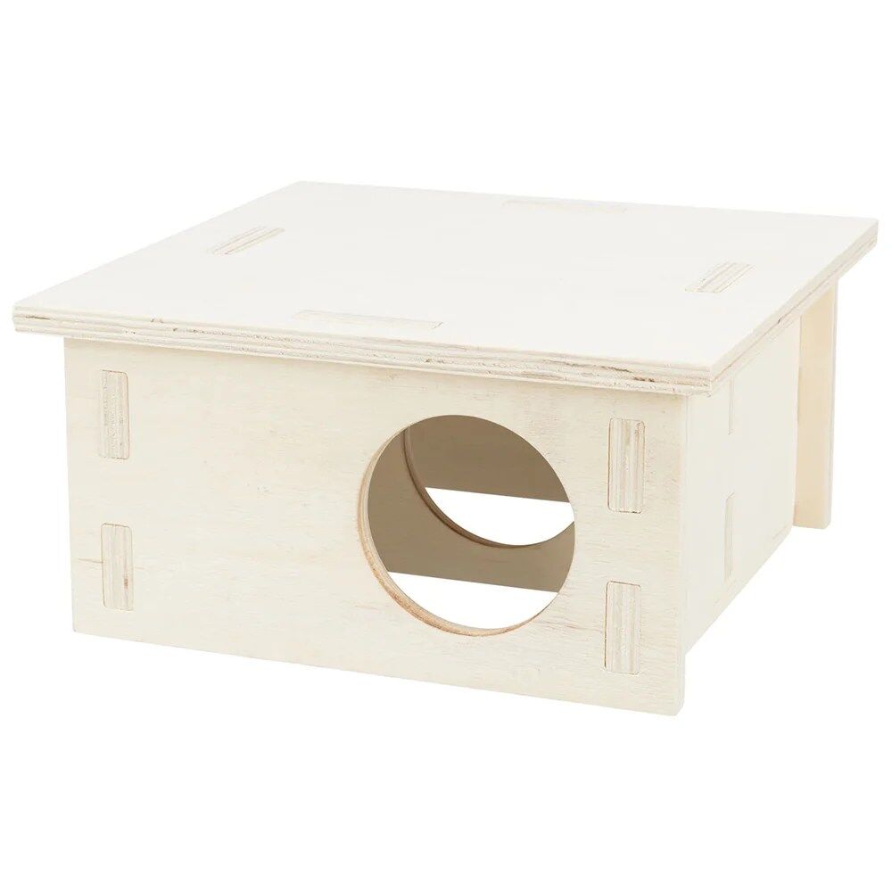 Abrigo em madeira com divisórias para roedores