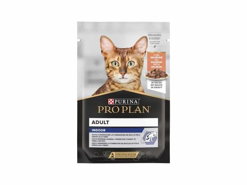 Pro Plan Indoor - em molho para gato adulto de interior - Salmão