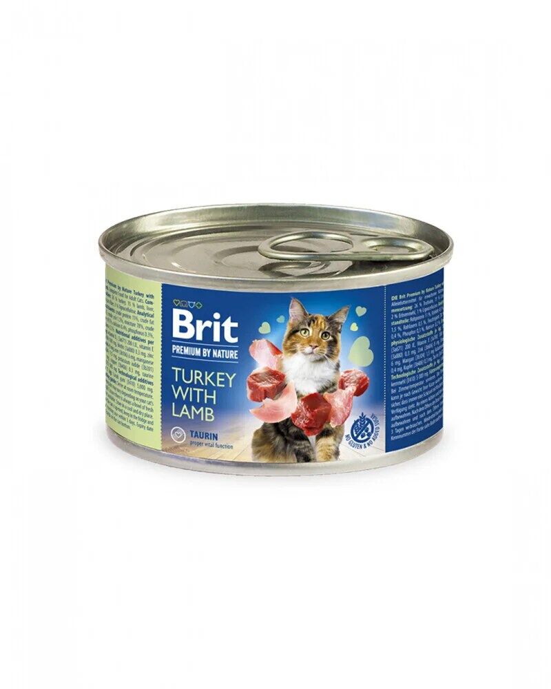 Brit Blue Nature Cat Wet Turkey with Lamb