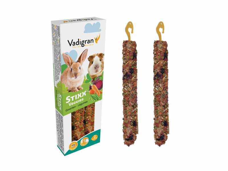Sticks Stixx com vegetais para coelhos e porquinhos da índia - Vadigran
